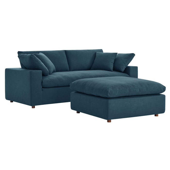 Commix Down Filled Overstuffed Sectional Sofa and Ottoman Set - alternate angle view