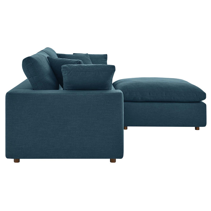 Commix Down Filled Overstuffed Sectional Sofa and Ottoman Set - view 10