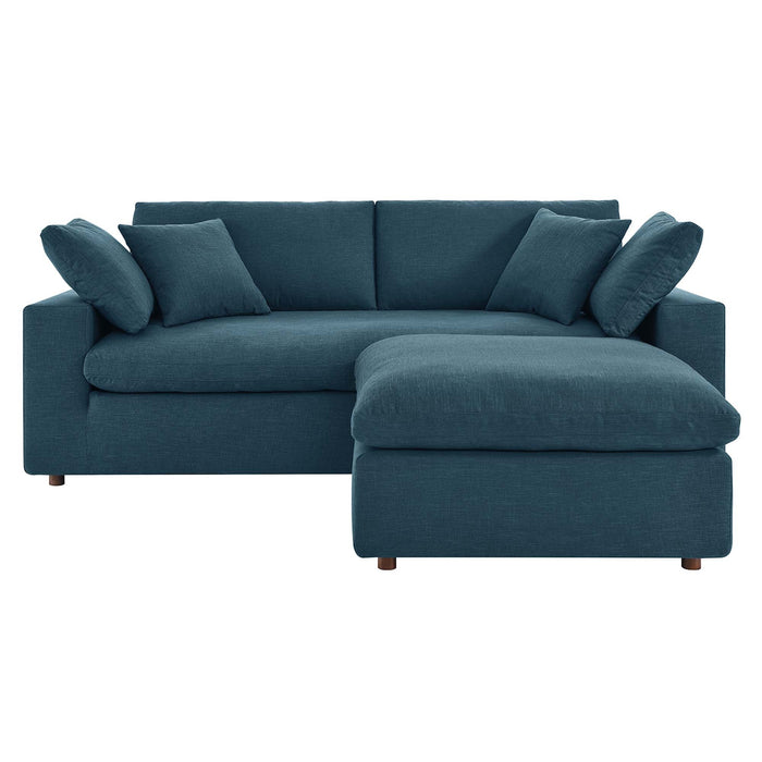Commix Down Filled Overstuffed Sectional Sofa and Ottoman Set - view 12