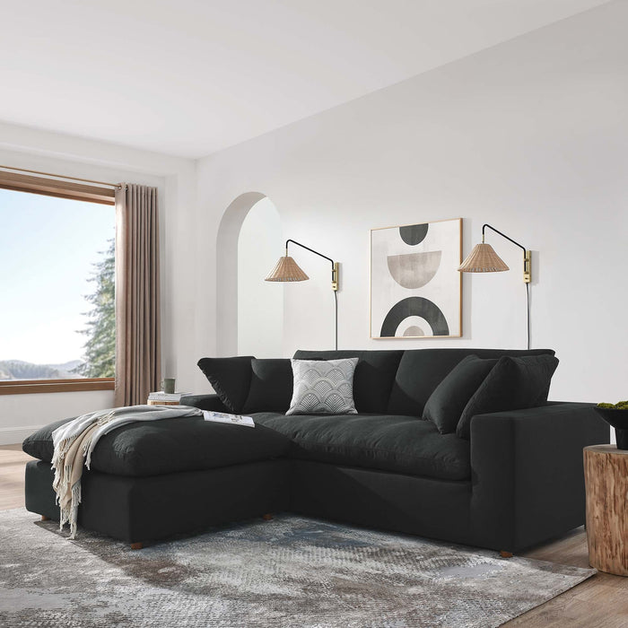 Commix Down Filled Overstuffed Sectional Sofa and Ottoman Set - view 16