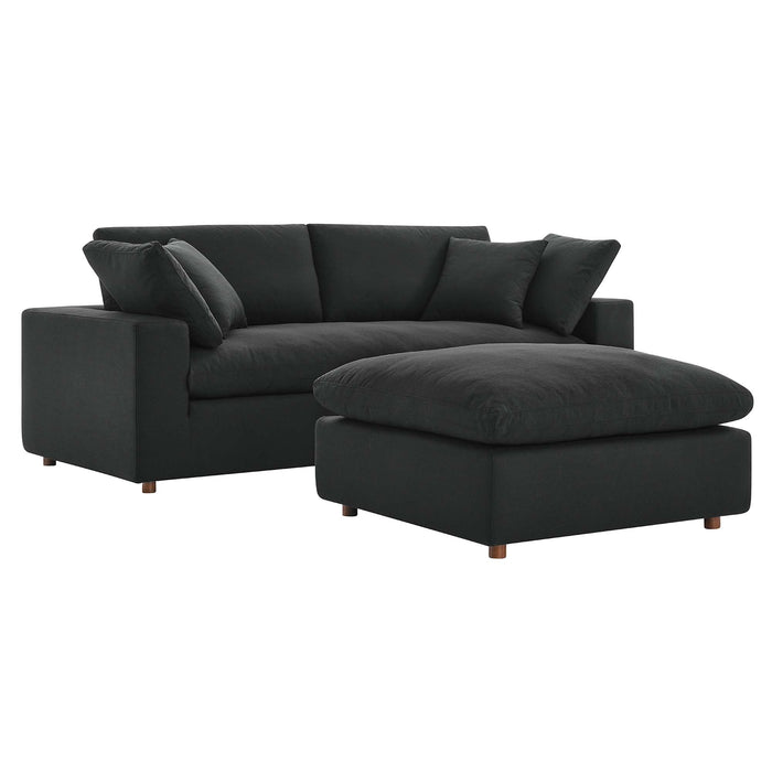 Commix Down Filled Overstuffed Sectional Sofa and Ottoman Set - view 17