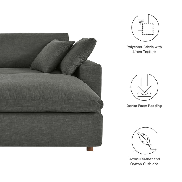 Commix Down Filled Overstuffed Sectional Sofa and Ottoman Set - view 33