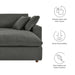 Commix Down Filled Overstuffed Sectional Sofa and Ottoman Set - view 33