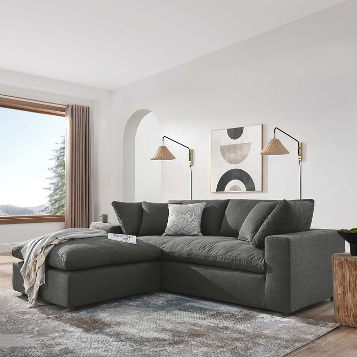 Commix Down Filled Overstuffed Sectional Sofa and Ottoman Set - view 31