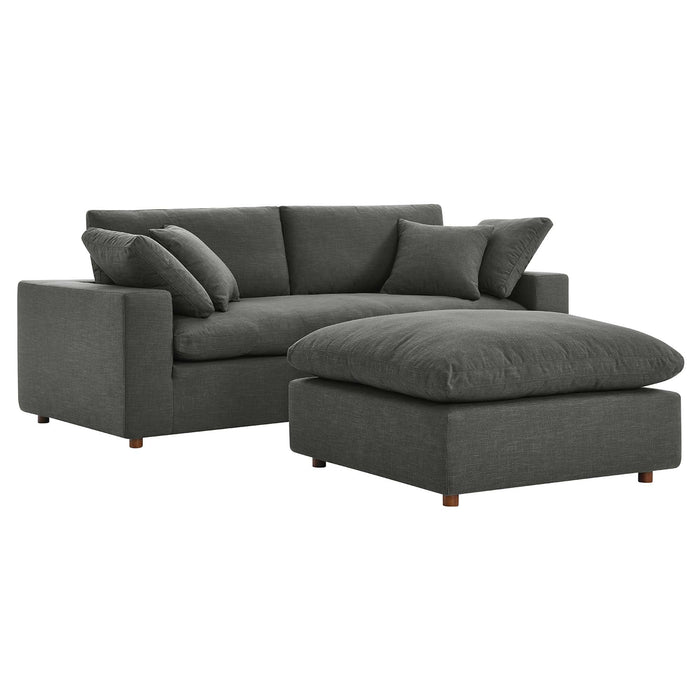 Commix Down Filled Overstuffed Sectional Sofa and Ottoman Set - view 32