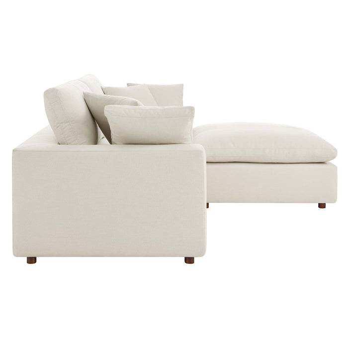 Commix Down Filled Overstuffed Sectional Sofa and Ottoman Set - view 55
