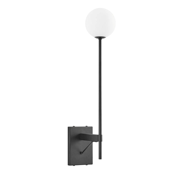 Riva White Globe Wall Sconce - alternate angle view
