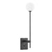 Riva White Globe Wall Sconce - alternate angle view