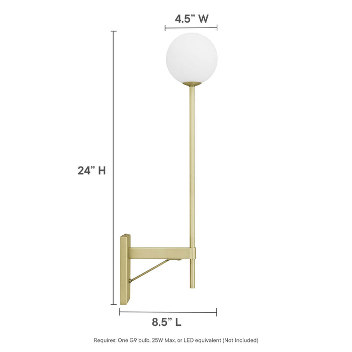 Riva White Globe Wall Sconce - view 12
