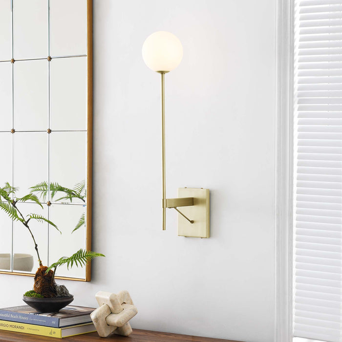 Riva White Globe Wall Sconce - view 9