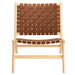 Modway Saoirse Faux Leather Wood Accent Lounge Chair Living Room Furniture - Features