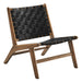 Modway Saoirse Faux Leather Wood Accent Lounge Chair Living Room Furniture - View 25