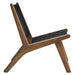 Modway Saoirse Faux Leather Wood Accent Lounge Chair Living Room Furniture - View 13
