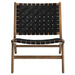Modway Saoirse Faux Leather Wood Accent Lounge Chair Living Room Furniture - View 15