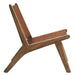 Modway Saoirse Faux Leather Wood Accent Lounge Chair Living Room Furniture - View 21