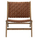 Modway Saoirse Faux Leather Wood Accent Lounge Chair Living Room Furniture - View 23