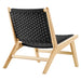 Modway Saoirse Woven Rope Wood Accent Lounge Chair Living Room Furniture - Features