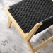 Modway Saoirse Woven Rope Wood Accent Lounge Chair Living Room Furniture - Lifestyle View