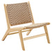 Modway Saoirse Woven Rope Wood Accent Lounge Chair Living Room Furniture - View 11