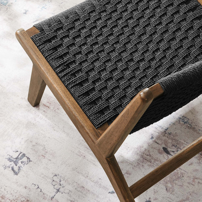 Modway Saoirse Woven Rope Wood Accent Lounge Chair Living Room Furniture - View 22