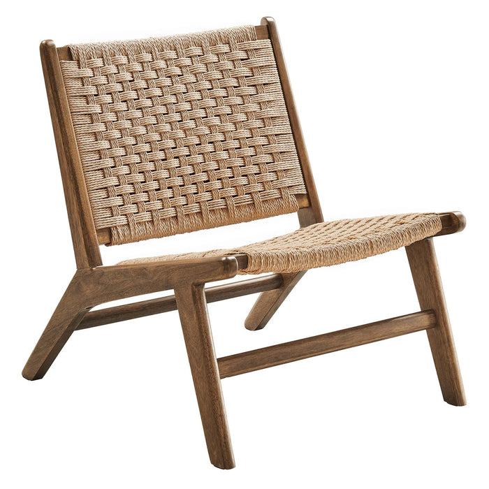 Modway Saoirse Woven Rope Wood Accent Lounge Chair Living Room Furniture - View 35