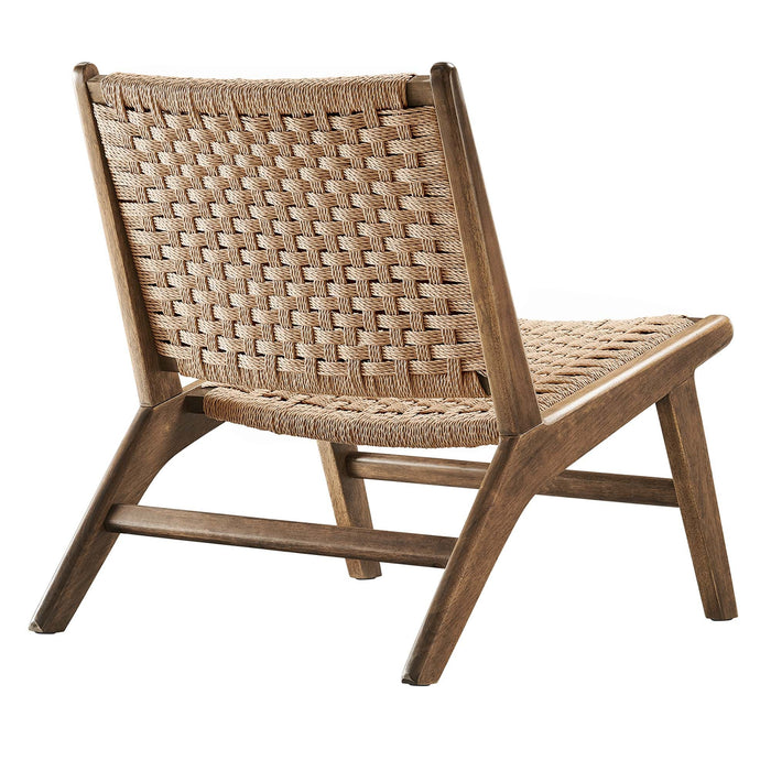 Modway Saoirse Woven Rope Wood Accent Lounge Chair Living Room Furniture - View 32