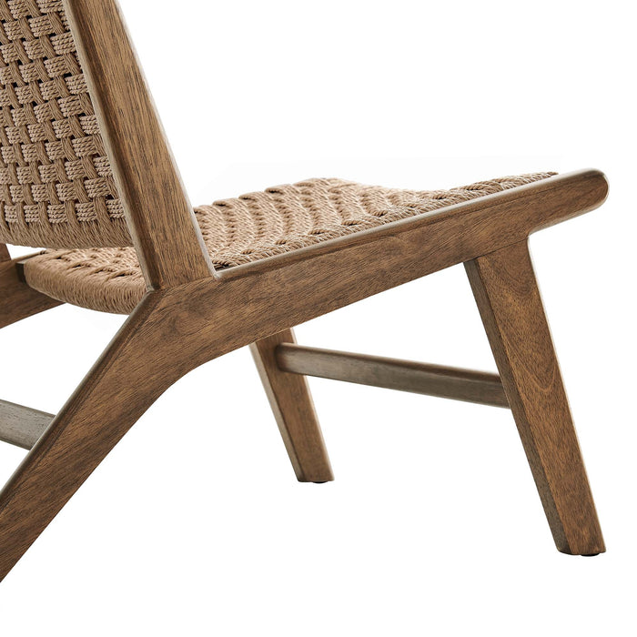 Modway Saoirse Woven Rope Wood Accent Lounge Chair Living Room Furniture - View 34