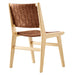Modway Saoirse Faux Leather Wood Dining Side Chair - Set of 2 - Installation View