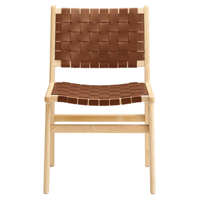 Modway Saoirse Faux Leather Wood Dining Side Chair - Set of 2 - View 9