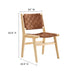 Modway Saoirse Faux Leather Wood Dining Side Chair - Set of 2 in Black - Detail View