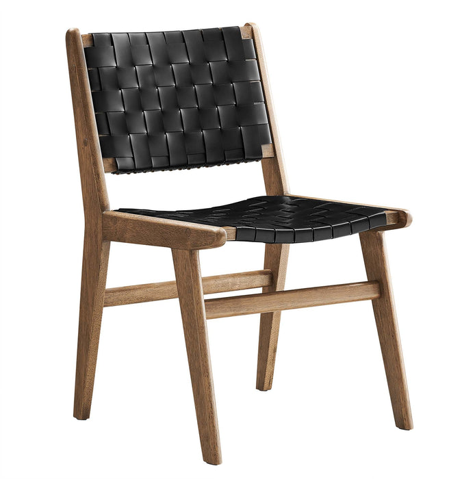 Modway Saoirse Faux Leather Wood Dining Side Chair - Set of 2 - View 16