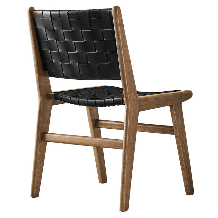Modway Saoirse Faux Leather Wood Dining Side Chair - Set of 2 - View 18