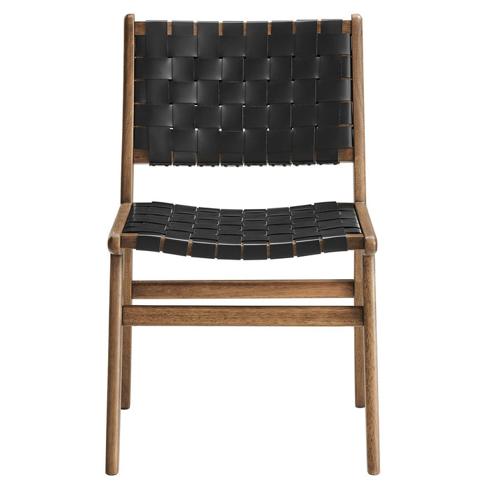Modway Saoirse Faux Leather Wood Dining Side Chair - Set of 2 - View 19