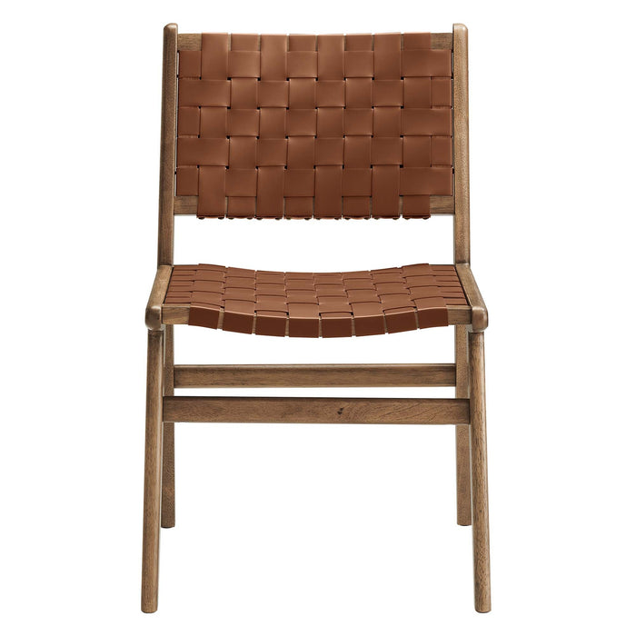 Modway Saoirse Faux Leather Wood Dining Side Chair - Set of 2 - View 29