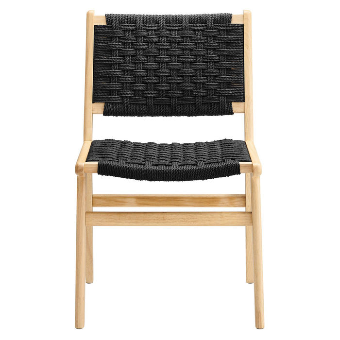 Modway Saoirse Woven Rope Wood Dining Side Chair - Set of 2 - View 9