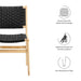Modway Saoirse Woven Rope Wood Dining Side Chair - Set of 2 in Black - Side View
