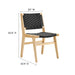 Modway Saoirse Woven Rope Wood Dining Side Chair - Set of 2 in Black - Detail View