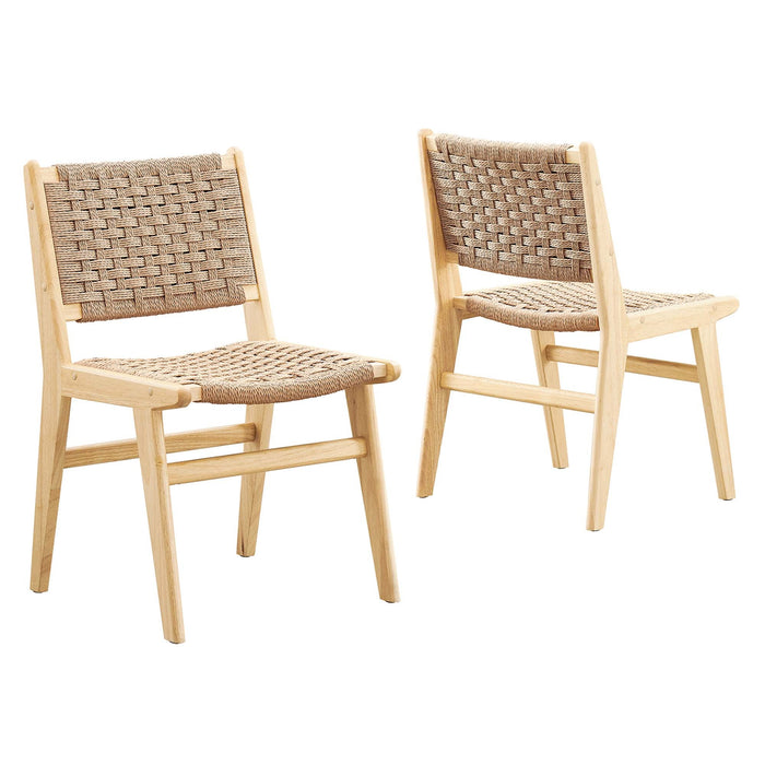 Modway Saoirse Woven Rope Wood Dining Side Chair - Set of 2 - View 41