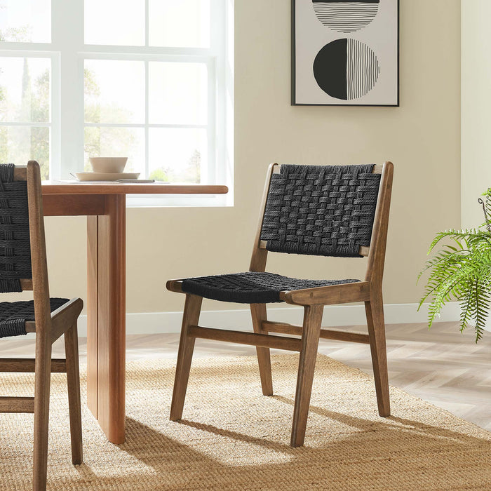 Modway Saoirse Woven Rope Wood Dining Side Chair - Set of 2 - View 25