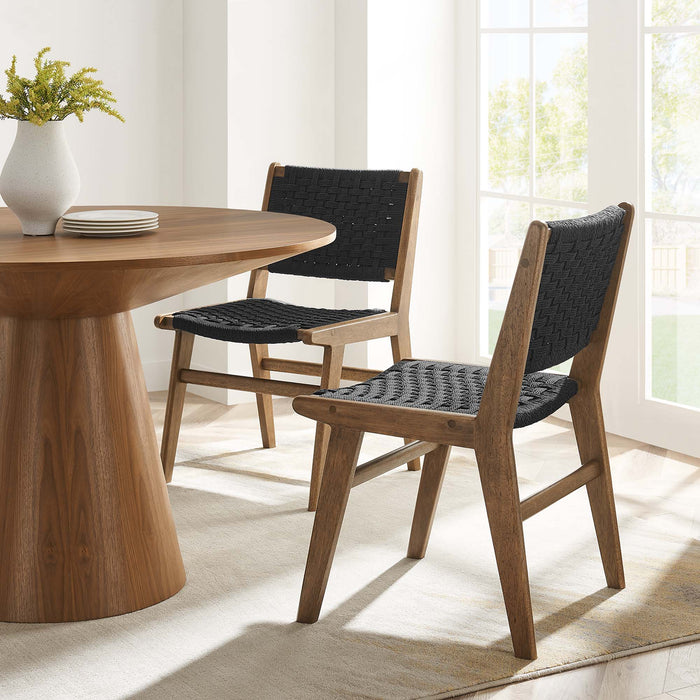 Modway Saoirse Woven Rope Wood Dining Side Chair - Set of 2 - View 24
