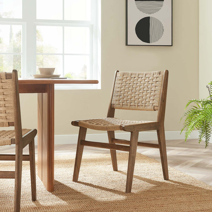 Modway Saoirse Woven Rope Wood Dining Side Chair - Set of 2 - View 34
