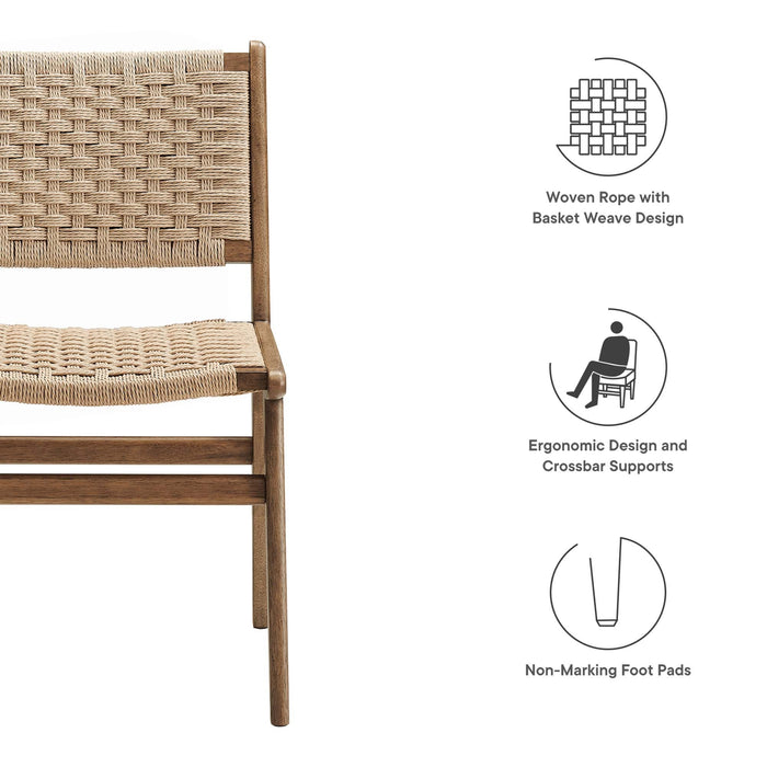 Modway Saoirse Woven Rope Wood Dining Side Chair - Set of 2 - View 32