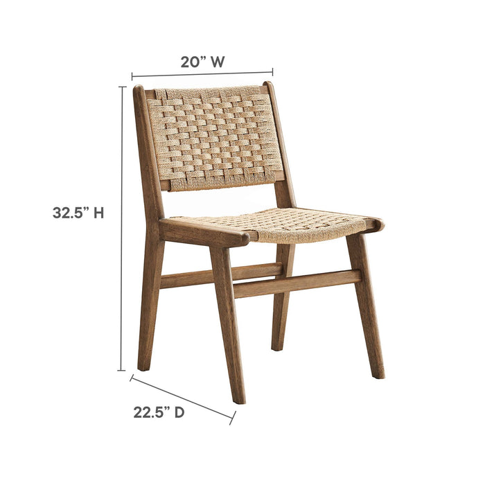 Modway Saoirse Woven Rope Wood Dining Side Chair - Set of 2 - View 33