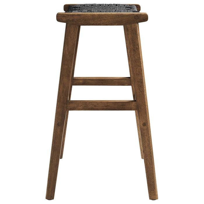 Saoirse Woven Rope Wood Bar Stool Set of 2