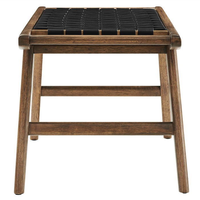 Saoirse 47" Faux Leather Wood Bench