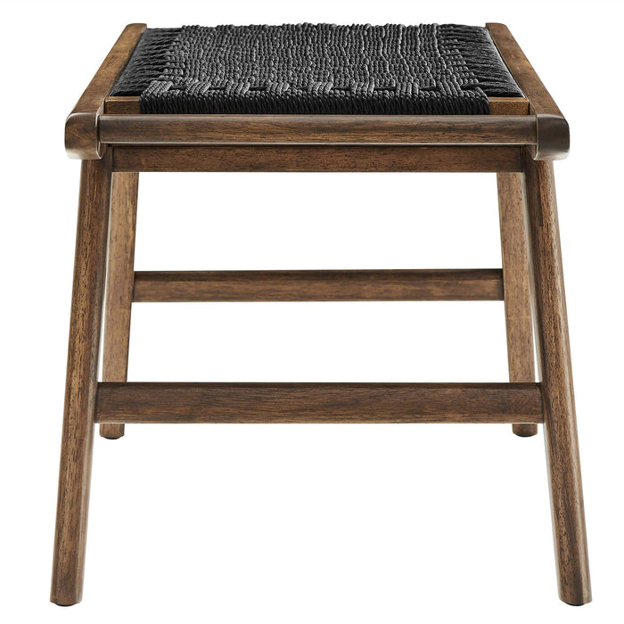 Saoirse 47" Woven Rope Wood Bench