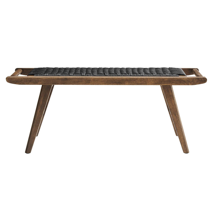 Saoirse 47" Woven Rope Wood Bench