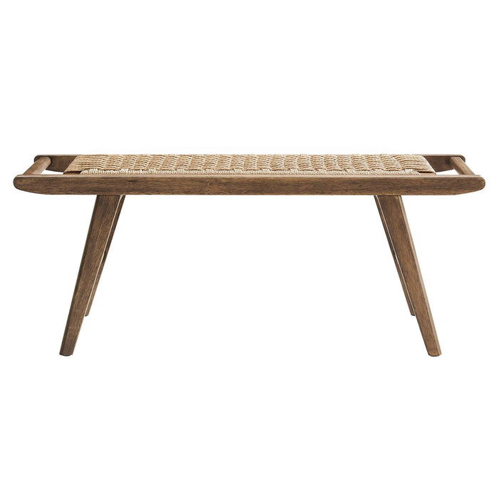 Saoirse 47" Woven Rope Wood Bench