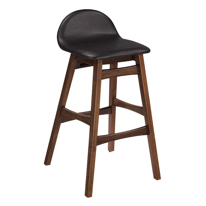 Juno Vegan Leather Wood Bar Stool - Set of 2