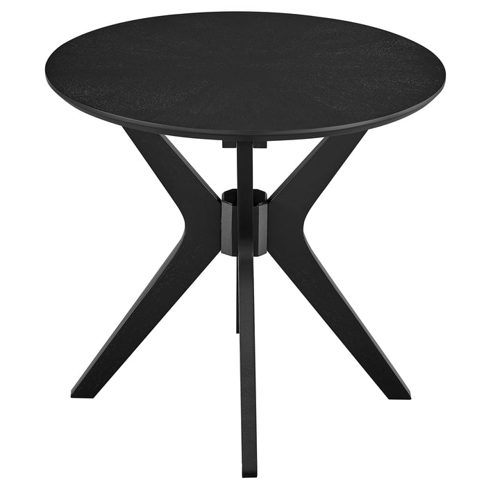 Crossroads 24” Round Wood Side Table